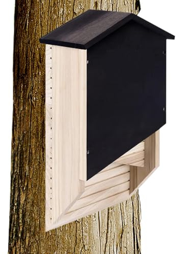 Lunaobrik Casa de hábitat exterior para murciélagos, exterior para | murciélagos - Refugio para madera | Refugio de madera para murciélago, de murciélago reutilizable