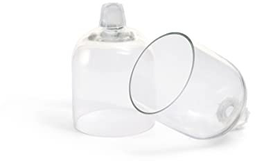 Novaliv 2X Teelichtaufsatz I klar 10 cm Glasaufsatz für Kerzenleuchter I Kerzenständer Glas Adventskranz Teelichthalter Stabkerzenhalter Kerzenpick