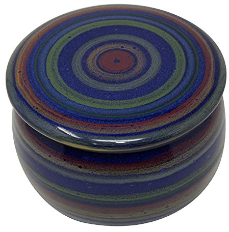 Beurrier original français en céramique refroidi à l'eau, toujours frais et tendre pour le petit déjeuner, env. 250 g de beurre, ECC B-G coloré