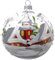 Polish Gallery Weihnachtsdekoration, geblasene Glaskugel (weißer Opal, 120 mm)