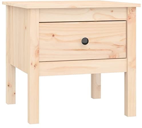 vidaXL Beistelltisch Couchtisch Wohnzimmertisch Kaffeetisch Sofatisch Teetisch Tisch Nachttisch Holztisch 50x50x49cm Massivholz Kiefer