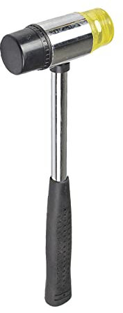 Rubber Mallet Replaceable Double Head Soft Hammer 25mm Non-Slip Rubber Hammer for Furniture Decoration and DIY Craft Projects