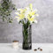 Glass Vase 30cm Tall Flower Pot Handmade Flower Posy Large Vase for Home Décor Vases for Large Stemmed Flowers (Smoky Grey)