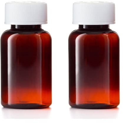 100ml Plastic Medical Pill Pot 2 x 100ml Small Medicine Bottle with Child Lock Cap - Reusable Lockable Medicine Box for Medicine Pots, Pill holder and Tablet Containers, Medication Storage.