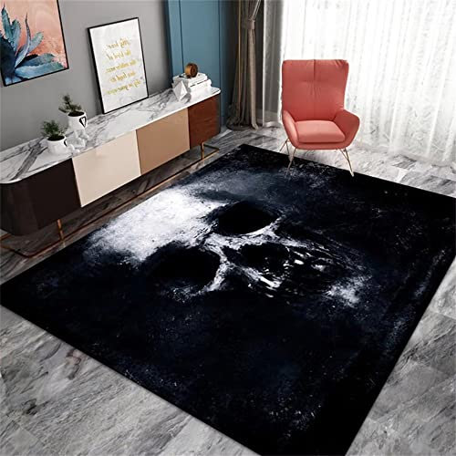 RUGMRZ Teppich Angebote Abstrakte Dekoration Halloween bettvorleger Schlafzimmer rutschfest schwarz Teppich Balkon Rugs Teppich Angebote Outdoor Teppich wetterfest80x120CM