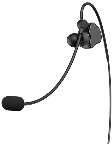 Maxquall Referee Headset Earphone with Mic Professional 1pc Newly Designed V6 V4 FBIM Football Soccer Coach Judger Arbitration Earhook Earpiece(1PC L Earpiece)