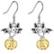 Fledermaus Ohrringe 925 Sterling Silber Kürbis Hängend Ohrhänger für Damen Mädchen Fledermaus Halloween Schmuck Geschenk
