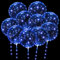 OSDUE 10 Pack Leuchtende Luftballons, 24 Zoll Valentinstag Bobo Luftballons mit 3m LED Lichterketten, Bobo Helium Ballons für Valentinstag, Hochzeit, Weihnachten, Geburtstag, Muttertag Dekoration