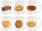Purely Home British Biscuits Ceramic Mugs Set - Novelty Cookie Print - Tea Coffee Gift/Present Mugs Set of 6