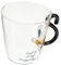 IMIKEYA Cat Glass Mug Mit Ergonomischem Griff Süßer Katzen-design Für Büro Und Zuhause Glas Wasserbecher Für Kaffee Tee Und Mehr