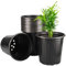 Stormshopping 30 PCS 20cm Plastic Plant Pots, Flexible Plant Nursery Seed Starting Pots Outdoor & Indoor, Round Plastic Seedling Flower Pots for Garden Nursery Flower Herb Flower Planters, Black