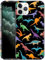 GlamCase for iPhone 11 Pro, iPhone 11 Pro Case - Dinosaur Multicolor Pattern Design Printed Slim Fit Cute Plastic Hard Snap on Protective Designer Back Phone Case/Cover for iPhone 11 Pro.