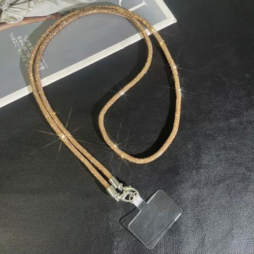 vortixia Umhängekette mit Glitzer-Strass, Telefon-Lanyard, langes Hängeband, Handy-Seil, Anti-Drop-Handykette