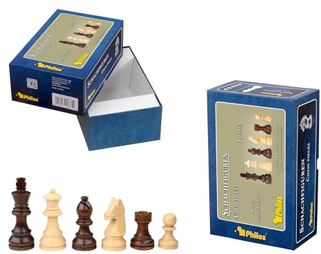 Philos 20811 - Schachfiguren Jovinus, Königshöhe 76 mm, in Set-Up Box