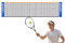 Yaztauho Tragbares Tennisnetz, Fußball -Tennis -Netz, Einstellbarer Höhe Ersatznetz, Tennisplatzausrüstung, Ausbildung von Mesh für den Wettbewerb