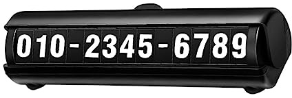 VINTORKY Car Temporary Stop Plate Number Board Parking Sticker Abs Material Portable Night Light
