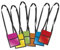VELOFLEX 6 x Brustbeutel Velocolor aus Polyester Sortiert VE=6 Stück
