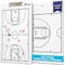 Murray Sporting Goods Klemmbrett für Basketballtrainer, doppelseitig, trocken abwischbar