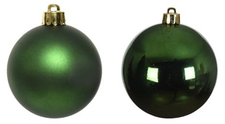 Weihnachtskugeln Kunststoff 10cm x 4 Stück Christbaumkugeln bruchsicher piniengrün