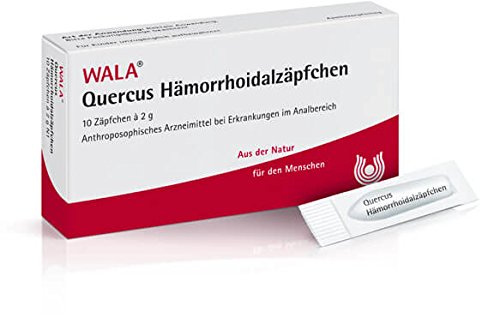 Wala Quercus Hämorrhoidalzäpchen für den Analbereich, Kur-Set, 2x10 Zäpfchen