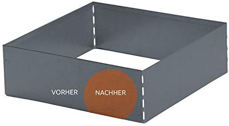 bellissa Rasenkante Square Corten, quadratisch 40x40 cm, H13 cm