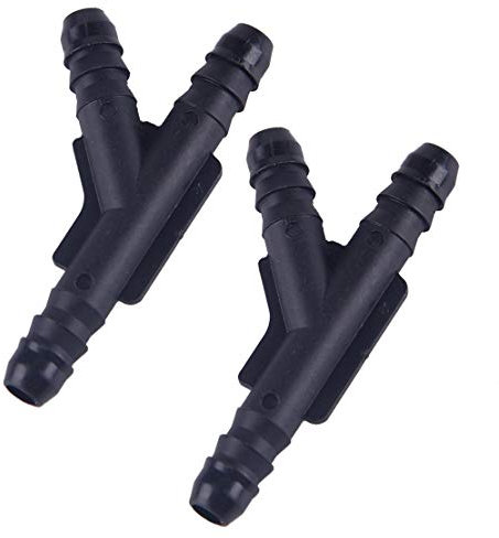 2 pièces 1/4'' 6mm-5/16'' 8mm Y Raccord à 3 Voies pour raccord de Conduite d'essence Raccord pour Tuyau Flexible Raccord Union