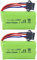 ZYGY 2PCS 7.4V 500mAh SM-4P Plug Lithium Akku für EC16 DE85 RC Boot/Schiffsmodell/Automodell