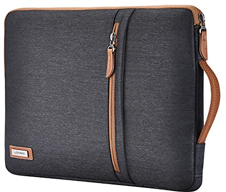 LONMEN 14 Inch Laptop Sleeve Bag Case with Handle for 14 Lenovo Chromebook S330 / ThinkPad A475 A485 E485 T480s / HP ProBook 640 645 G4 / Dell Inspiron 5480 5481 5482 5490 Chromebook 14,Black