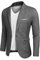 COOFANDY Sakko Herren Sportlich Slim Fit Anzugjacken Lässig Jacket Einfarbig Blazer Grau Gr.XL