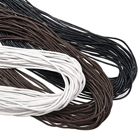 TOAOB 105 Meters Gewachste Baumwollschnur Wachsband Baumwollkordel Durchmesser 2 mm für Schmuckherstellung DIY Handwerk Machen
