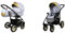 BabyLux® Bambimo Kinderwagen Set 2 in 1 - Gold Lux - incl. Babywanne, Buggy Sportsitz - Kinderwagenset - Kombikinderwagen mit Wickeltasche, Regenschutz, Moskitonetz, Cupholder usw.