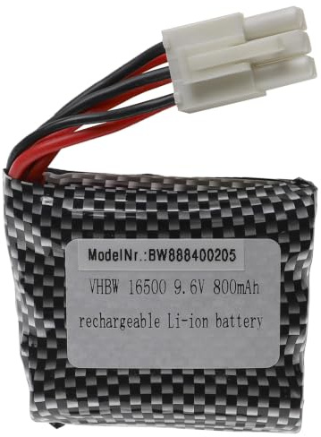vhbw Akku kompatibel mit GPToys Foxx 9116 | 9115, S912, S911 Modellbau (800mAh, 9,6V, Li-Ion, 54 x 48 x 16,5 mm, EL-6P)
