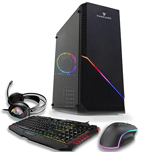 Vanguard - PC Gaming completo AMD Ryzen 5 4300G 4.60GHz, RX Vega, 3 anni di garanzia RAM 16GB, SSD 480GB + HDD 1TB, Windows 11 Home | WiFi, tastiera, mouse, caschi (16GB RAM | SSD 512GB)