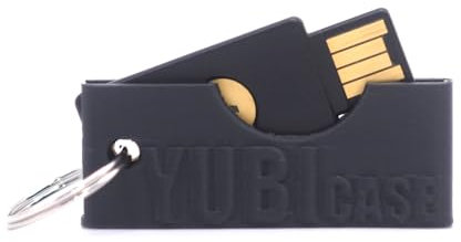 Kevprin Yubicase Schutzhülle für Yubikey 5 NFC / 5C NFC, Kratzfeste Hülle, Yubikey nicht im Lieferumfang enthalten (Schwarz, USB A)