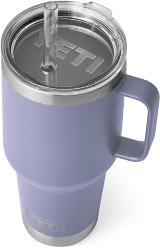 YETI Rambler Straw Mug, Stainless Steel Vacuum Insulated Mug with Stronghold Lid, Cosmic Lilac, 35 oz (1035 ml)