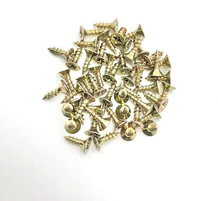 Jones DIY“ 200 Stück Box mit Holzschrauben, 3,5 mm x 15 mm, doppelt versenkt, Premium-Holzschrauben mit einfachem Antrieb