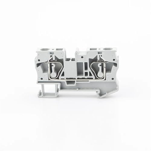 Morsettiera su guida Din ST-4 10 pezzi connettori tipo pull morsettiere di collegamento cablaggio elettrico a molla senza viti ST4(Gray)