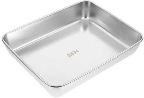 Cabilock Bandeja De Hornear De Inoxidable Utensilio Multifuncional Para Cocción y Almacenamiento Resistente y Antiadherente Para Pan y Repostería