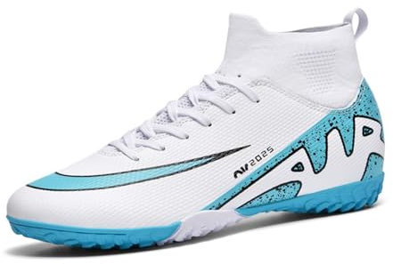 WEJIESS Herren Fußballschuhe High Top Spikes Jugend Outdoor-Training Fußballschuhe Professionelle sportliche Sportschuhe Turf Trainer