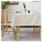 Tischdecke 140X240, Tischtuch Abwaschbar Braun Baumwolle Leinen Plaid Table Cloth für Geburtstag Party Hochzeit