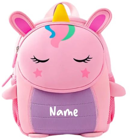 Ahoiikids Personalisierter Kinder-Rucksack - Weicher Plüsch Cartoon mit niedlichem Tier-Design - Mini-Kindertasche für Kleinkinder, Jungen & Mädchen - Ideal für Kindergarten & Reisen