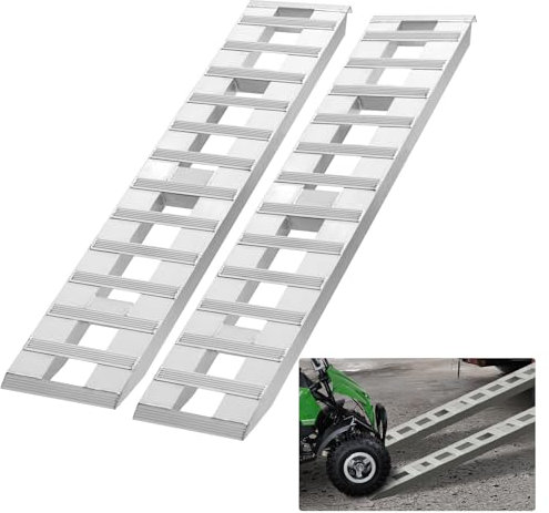 VEVOR Auffahrrampe, Verladerampe, Autorampe 2721,6 kg, breite Verladeschiene, Auto Laderampe 183 x 38 cm, 2 STK. Rampen, für Motorrad, Anhänger, ATV, UTV, Gartentraktor, Rasenmäher, Dirtbike usw.