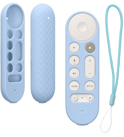 kwmobile Carcasa de Silicona Compatible con Google TV Streamer 4K Funda Mando a Distancia - Funda de Silicona Control Remoto - Azul Claro