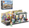 FUNWHOLE Graffiti-Bushaltestelle Klemmbausteine Beleuchtung Deko, Modular Building Straßenfusion City Town Busbahnhof,516Pcs,Geeignet für Erwachsene und Streetstyle-Liebhaber,F9066,Bus Stop