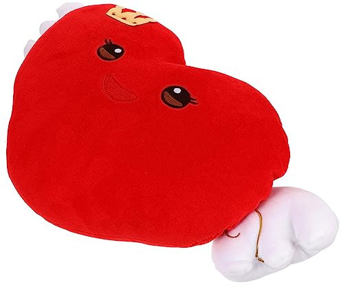 Abaodam 1pc Weiche Herzförmige Kissen Werfen Für Bett Herz Kissen Engel Puppe
