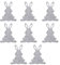 Ciieeo Easter Rabbit Cutlery Pouch Set 8Pcs Non-Woven Fork Bag Adorable Easter Elements Festive Party Tableware Holder