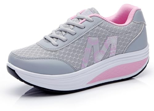 700-INK Donna Plateau Sneakers Scarpe Casual con Zeppa Scarpe da Passeggio Antiscivolo per Sport, Corsa, Outdoor