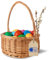Creative Home Osterkorb Oval Weidenkorb mit Henkel Garten | 30x30x32 cm (+/- 2 cm) | Gartenkorb Geschenkkorb Universell, Obstkorb, Bügelkorb
