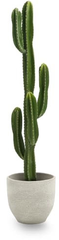 Maia Shop Plantas Artificiales Decorativas - Cactus Aritificial 130 cm, Plantas Artificiales Realistas, Decoración Hogar, Decoración Interior y Exterior