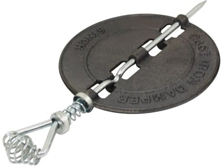 Ofenrohr drosselklappe kaminofen Kamin Schornstein Gusseisen regler Rauchrohr Klappe rauchrohrklappe kaminschieber regulierklappe für rauchrohranschluss kaminrohr rohr (142mm für 6 Zoll)